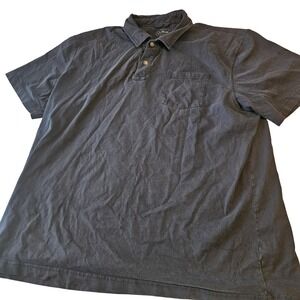 LL Bean Polo Shirt Mens‎ Extra Large Navy Blue Pocket Classic Casual Outdoors